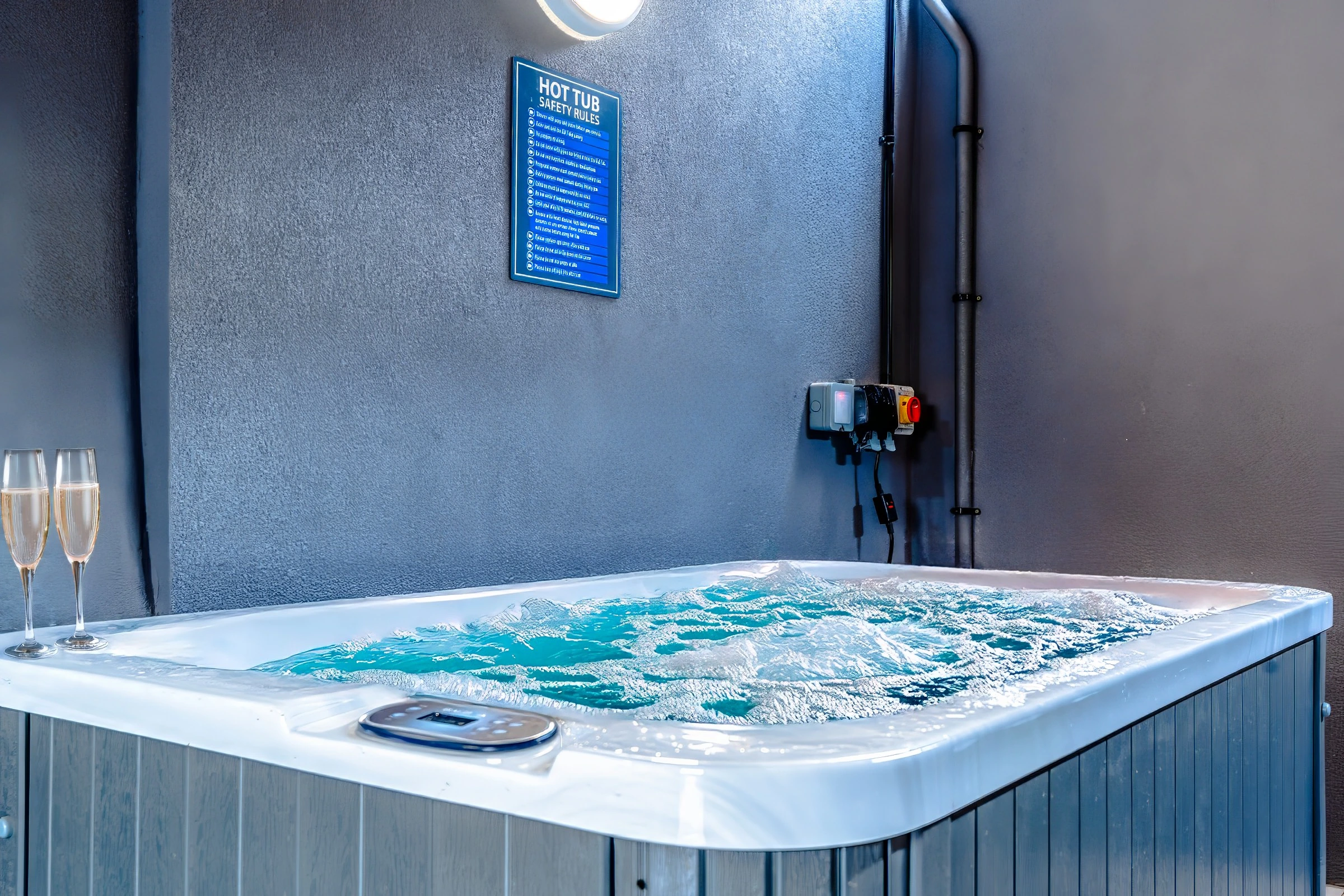 Finished listing photograph of the hot tub